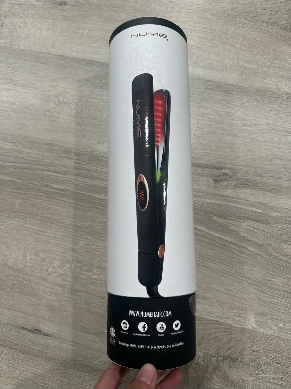 CH212 NuMe Megastar Hair Straightener P-MEGA-BLK (Black) 100% Tourmaline Ceramic